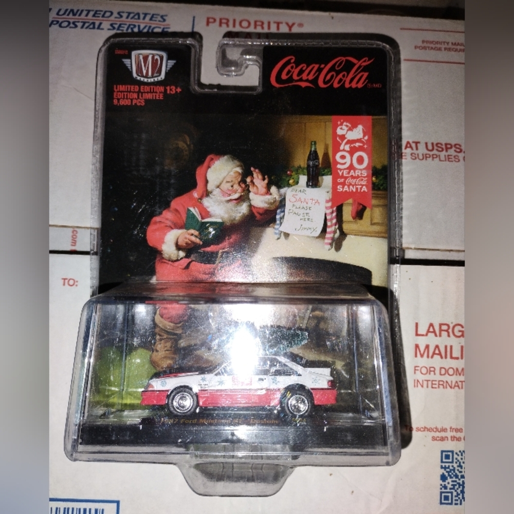 M2 Machines Coca Cola Christmas Limited Edition 1987 Ford Mustang GT Custom